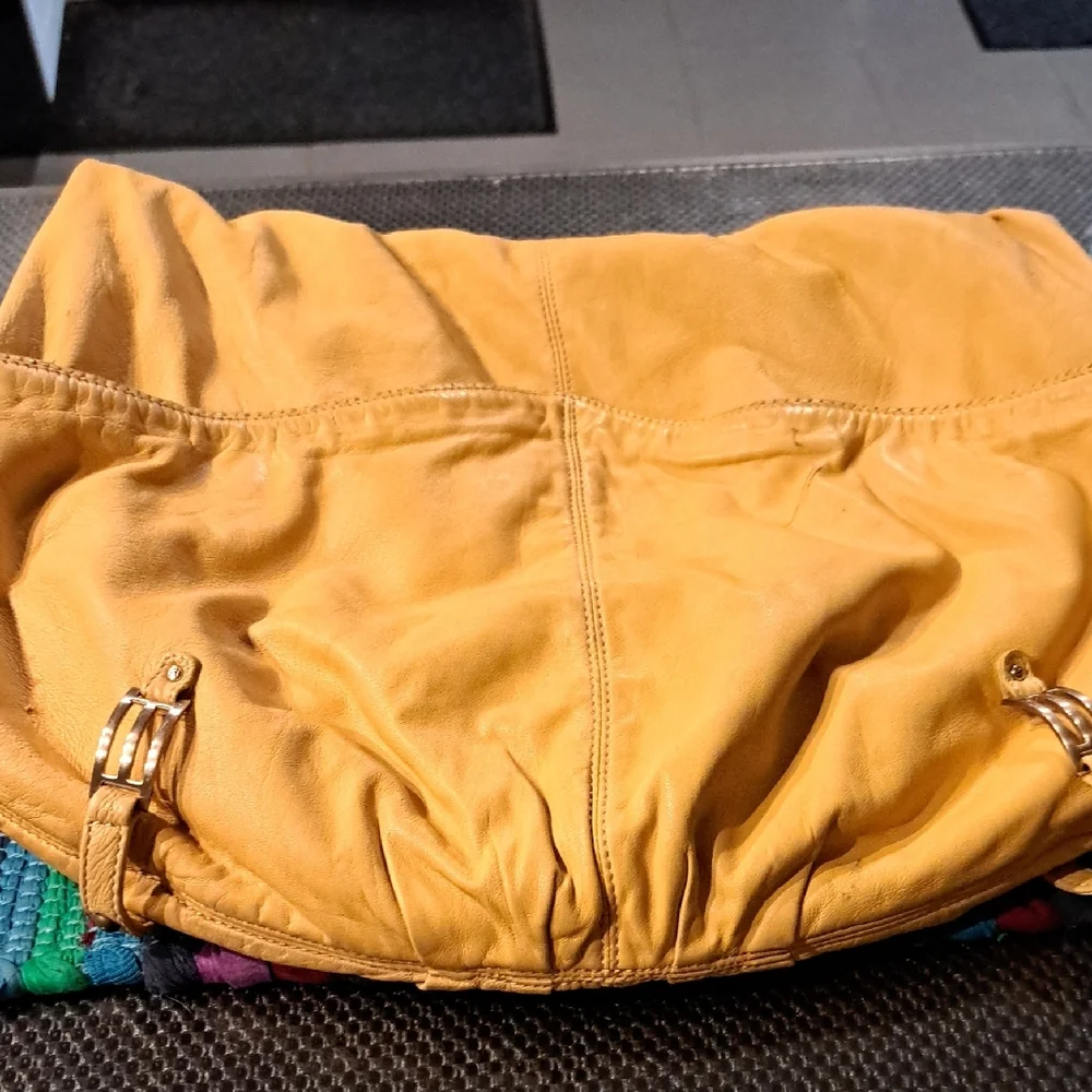 Chic Yellow Fold Over Hobo Bag - Picture 5 of 8